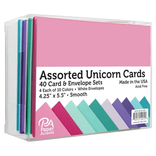 PA Paper&#x2122; Accents Smooth Unicorn Card &#x26; Envelope Set, 4.25&#x22; x 5.5&#x22;